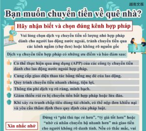 Bạn muốn chuyển tiền về quê nhà? Hãy nhận biết và chọn đúng kênh hợp pháp